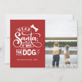 サン親愛タ…ドッグおもしろいクリスマスフォトカード シーズンカード (正面)