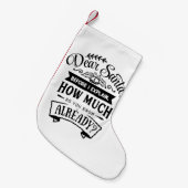 サン親愛タ·プレイフ·イ·プリークリスおもしろいマス·引用文 スモールクリスマスストッキング (正面 (吊り時))