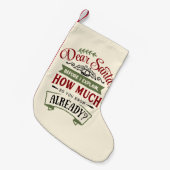 サン親愛タ·プレイフ·イ·プリークリスおもしろいマス·引用文 スモールクリスマスストッキング (正面 (吊り時))