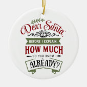 サン親愛タ·プレイフ·イ·プリークリスおもしろいマス·引用文 セラミックオーナメント (正面)