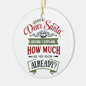 サン親愛タ·プレイフ·イ·プリークリスおもしろいマス·引用文 セラミックオーナメント (左)