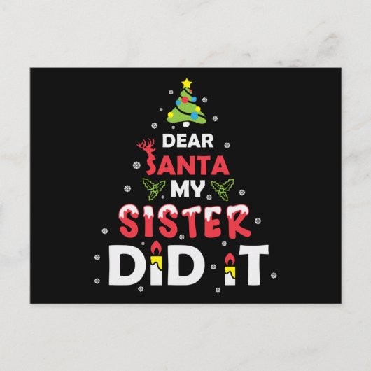 サン親愛タ・マイ・シスター、引用文のクリスマス・プレゼント ポストカード (正面)