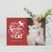 サン親愛タ…猫おもしろいクリスマスフォト シーズンカード (スタンド正面)