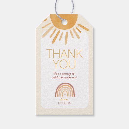 サン誕生日メッセージカード ギフトタグ (正面)