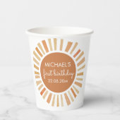 サン誕生日、サンシャイン1st誕生日、ボホサン 紙コップ (正面)