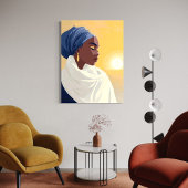 サン賛美アフ・アメリカン・キャンバスのアートワーク キャンバスプリント