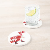 サン赤と白タ歩くホホホホアートプリント コースター (側面)