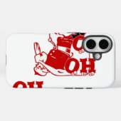 サン赤と白タ歩くホホホホアートプリント Case-Mate iPhoneケース (裏面 (横))