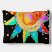 サン輝く抽象芸術アート アクセサリーポーチ (裏面)