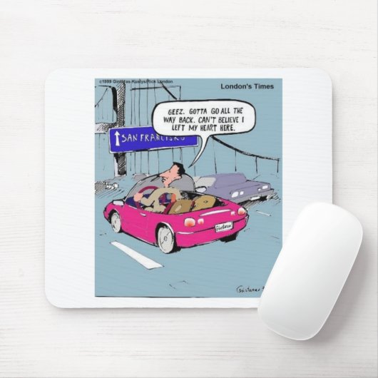 サン離れフランシスコのギフトとティおもしろいーの私のハート マウスパッド (マウス)