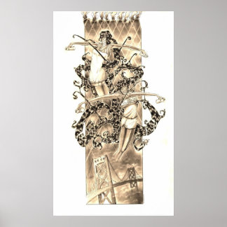 サン離れフランシスコのハート ポスター