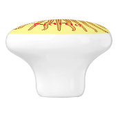 サン顔アートイラストレーションサンダー_コーブ セラミックノブ (側面)