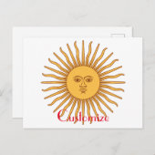 サン顔アートイラストレーションサンダー_コーブ ポストカード (正面/裏面)