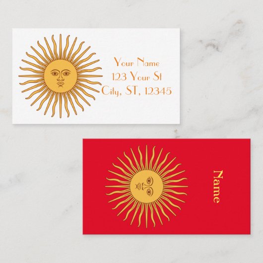 サン顔アートイラストレーションサンダー_コーブ 名刺 (正面/裏面)