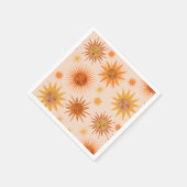 サン顔オレンジウォーターカラーイラストレーション スタンダードカクテルナプキン (角)