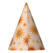 サン顔オレンジウォーターカラーイラストレーション パーティーハット (裏面)