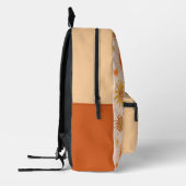 サン顔オレンジウォーターカラーイラストレーション プリントバックパック (左)