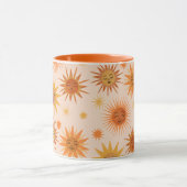 サン顔オレンジウォーターカラーイラストレーション マグカップ (中央)