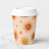 サン顔オレンジウォーターカラーイラストレーション 紙コップ (裏面)