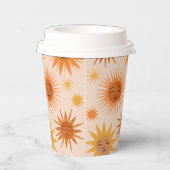 サン顔オレンジウォーターカラーイラストレーション 紙コップ (右)