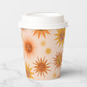 サン顔オレンジウォーターカラーイラストレーション 紙コップ (正面)