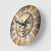 サン顔 ラウンド壁時計 (傾斜)