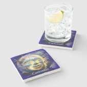 サン顔/月顔サンダー_コーブ ストーンコースター (横)