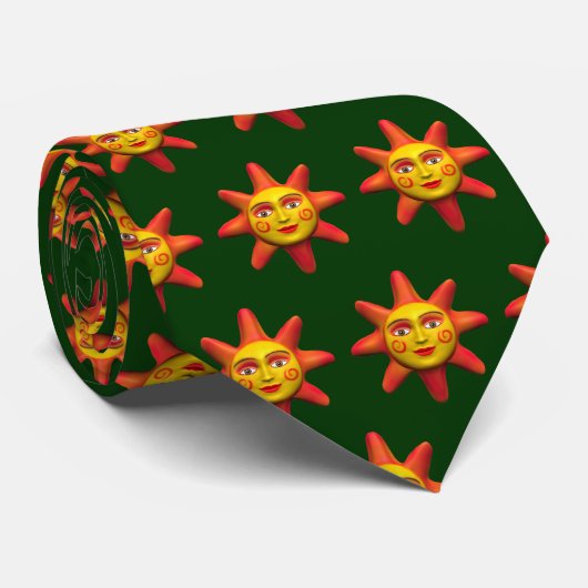 サン顔 – 緑 ネクタイ (ロール)