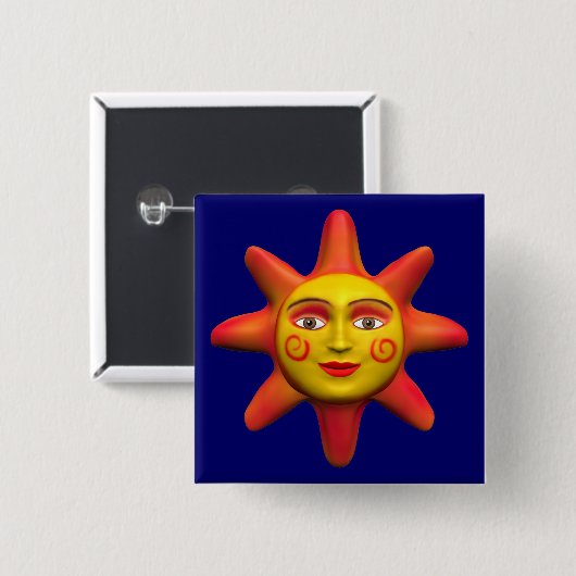 サン顔 缶バッジ (正面&裏面)