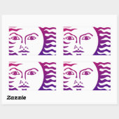 サン顔 長方形シール (シート)