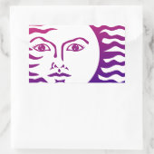 サン顔 長方形シール (バッグ)