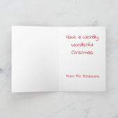 サン風変わりタマ祈ンティス・クリパーソナライズされたスマス カード (内部)