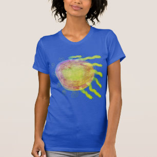 サン飛んでいるオリジナル抽象芸術ウェアラブルアート Tシャツ
