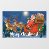 サン飛んでいるタトナカイとそり  ウィンドウサイン (シート)