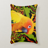 サン鮮やかカラフルチュアオウム アクセントクッション (正面(垂直))
