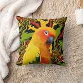 サン鮮やかカラフルチュアオウム クッション (ブランケット)