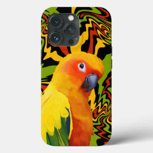 サン鮮やかカラフルチュアオウム iPhone 13 PROケース