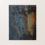 サン鮮やかディエゴサンセットパームツリーズ ジグソーパズル (縦)