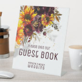 サン&きらめくワインゲストブックペデスタルサイン 台座サイン (インサイチュ)