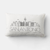 サン・アントニオのスカイライン ランバークッション (裏面)