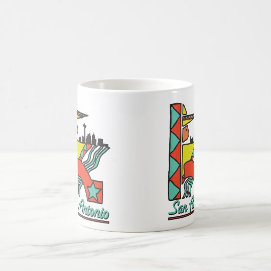 サン・アントニオの写実的なコーヒー・マグ コーヒーマグカップ (中央)