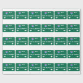 サン・アントニオのTXの交通標識 ラッピングペーパー (フラット)