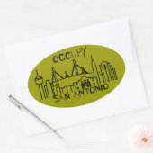 サン・アントニオを占めて下さい 楕円形シール (封筒)