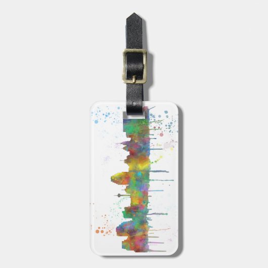 サン・アントニオテキサス州のスカイライン ラゲッジタグ (正面縦)