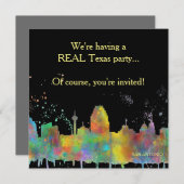 サン・アントニオテキサス州のスカイライン 招待状 (正面/裏面)