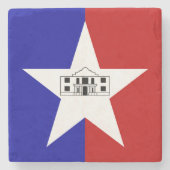 サン・アントニオ州旗を持つ石コースター ストーンコースター (正面)