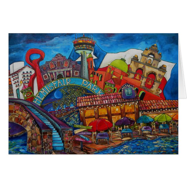 サン・アントニオ都心のカード (正面横)