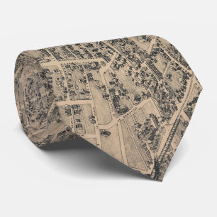 サン・アントニオTX (1886年)のヴィンテージの絵解き地図 ネクタイ