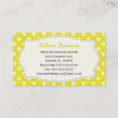 サン&イエロー水玉模様名刺 名刺 (裏面)