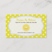 サン&イエロー水玉模様名刺 名刺 (正面)